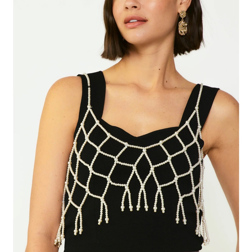 Current Air Beaded Pearl Cami NWOT